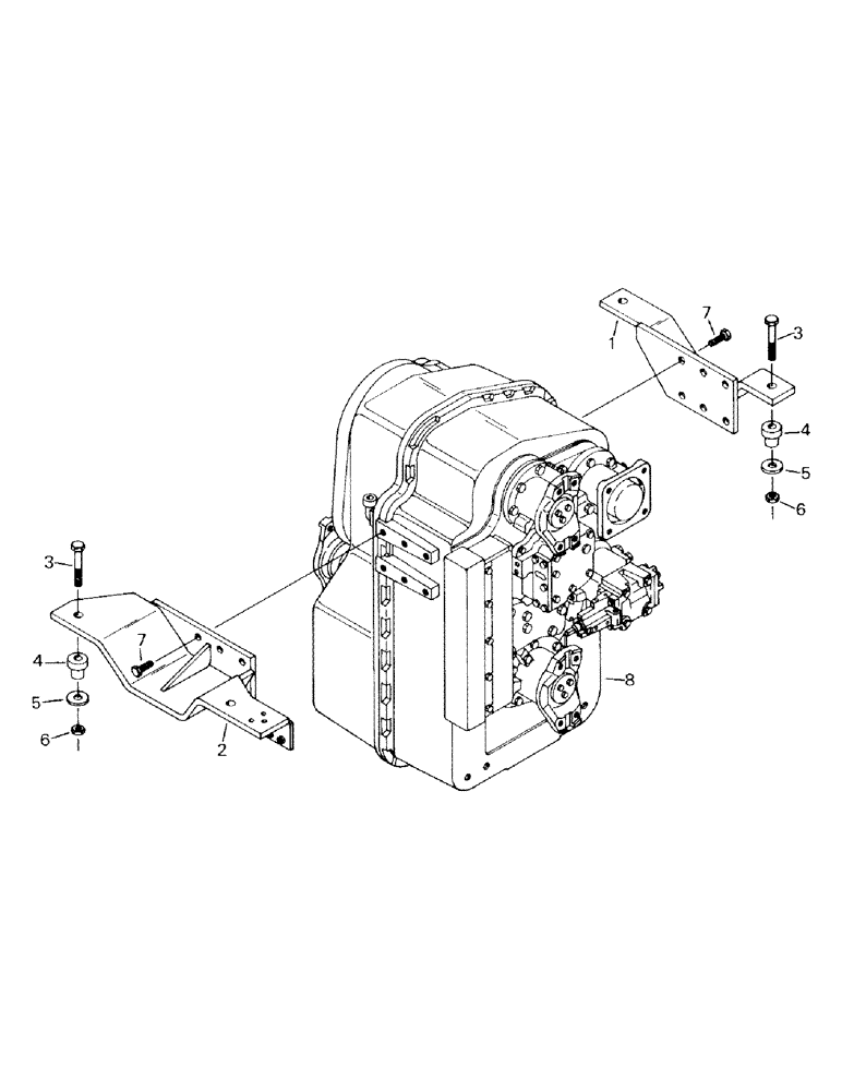 Схема запчастей Case IH STEIGER - (04-17) - TRANSMISSION MOUNTING (04) - Drive Train