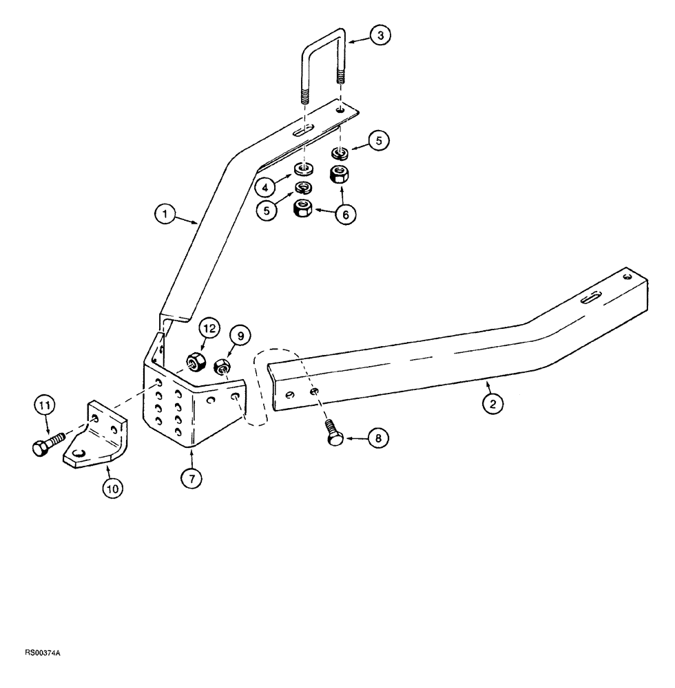 Схема запчастей Case IH 5700 - (9-176) - TRAILING HITCH, ALL LEVEL LIFT MODELS (18) - MISCELLANEOUS