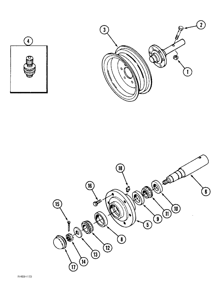 Схема запчастей Case IH 6650 - (9-12) - WHEELS AND SPINDLES (09) - CHASSIS/ATTACHMENTS