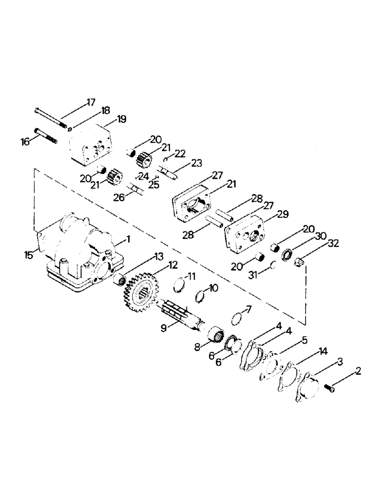 Схема запчастей Case IH ST270 - (04-31) - TRANSMISSION PUMP, THREE SECTION (04) - Drive Train