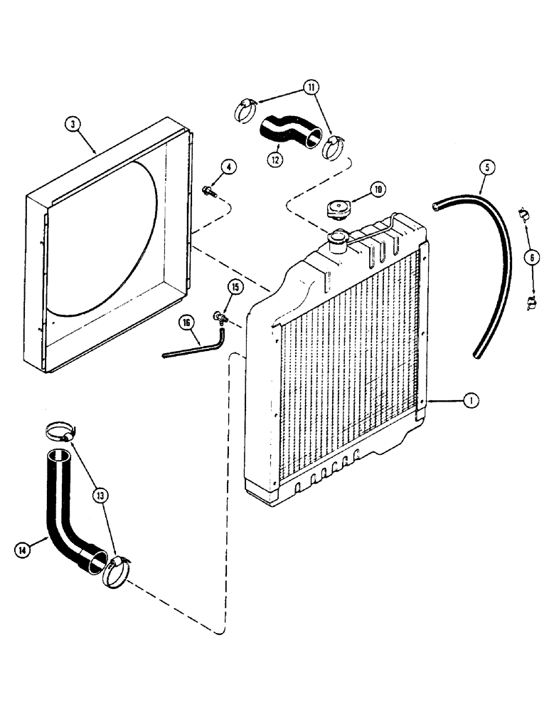 Схема запчастей Case IH 2670 - (006) - RADIATOR AND SHROUD (02) - ENGINE