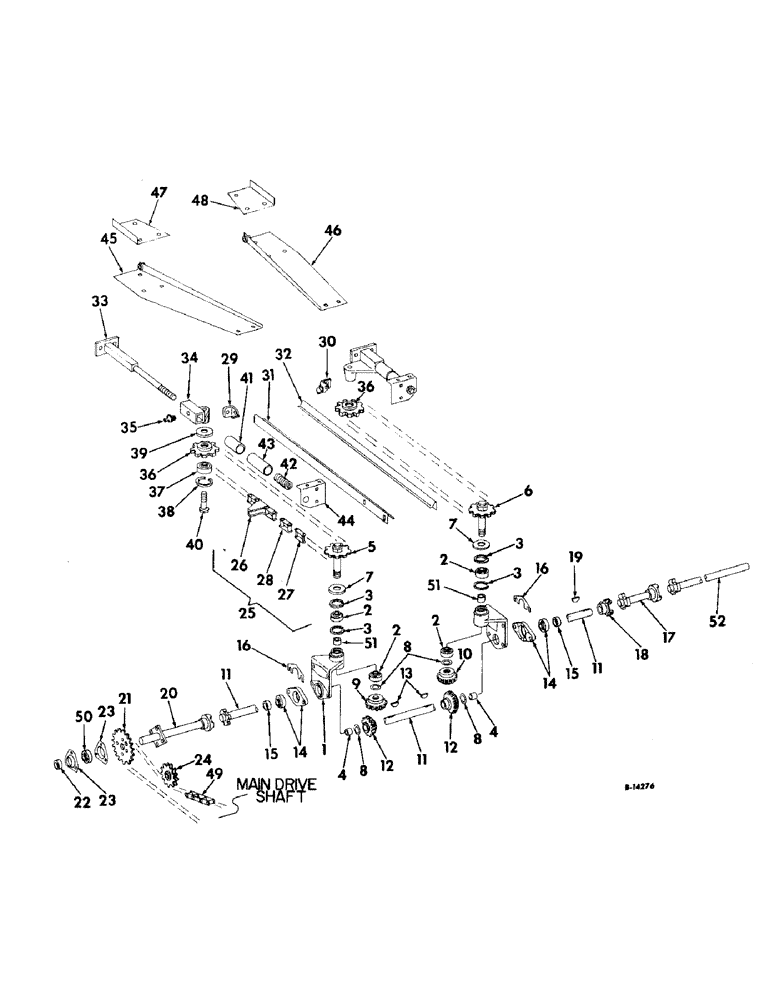 Схема запчастей Case IH 429N - (D-15) - GATHERER DRIVE (58) - ATTACHMENTS/HEADERS