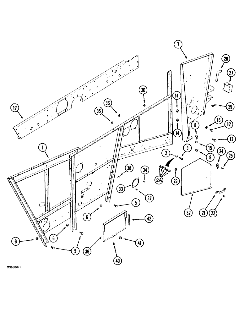 Схема запчастей Case IH 1670 - (9H-04) - SEPARATOR DOORS, SIDE AND SUPPORTS, RIGHT HAND SIDE (12) - CHASSIS