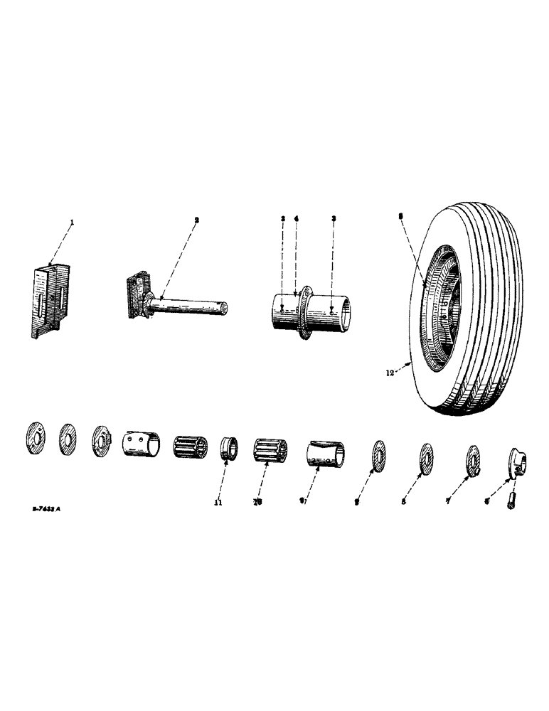 Схема запчастей Case IH 2-PR - (031) - MAIN WHEEL AND AXLE, 1953 THROUGH 1962 (25) - FRONT AXLE SYSTEM