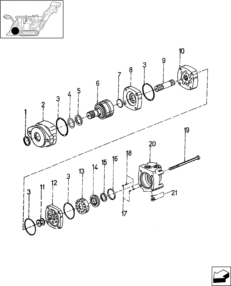 Схема запчастей Case IH A4000 - (B03.04[01]) - HYDRAULIC MOTOR Hydraulic Components & Circuits