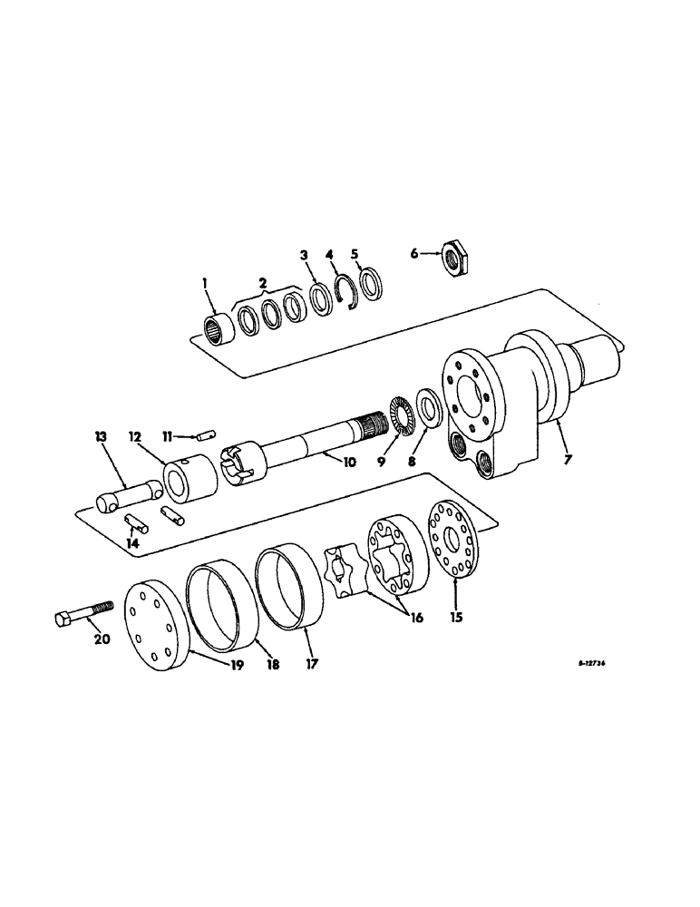 Схема запчастей Case IH 715 - (10-34) - HYDRAULICS, STEERING HAND PUMP (07) - HYDRAULICS