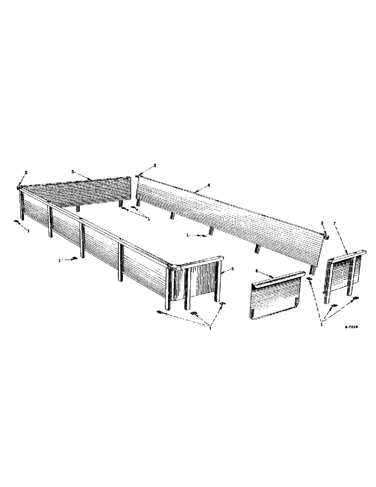 Схема запчастей Case IH VARIOUS - (C-15) - BOX SIDE AND REMOVEABLE CENTER SECTION ENDGATE 