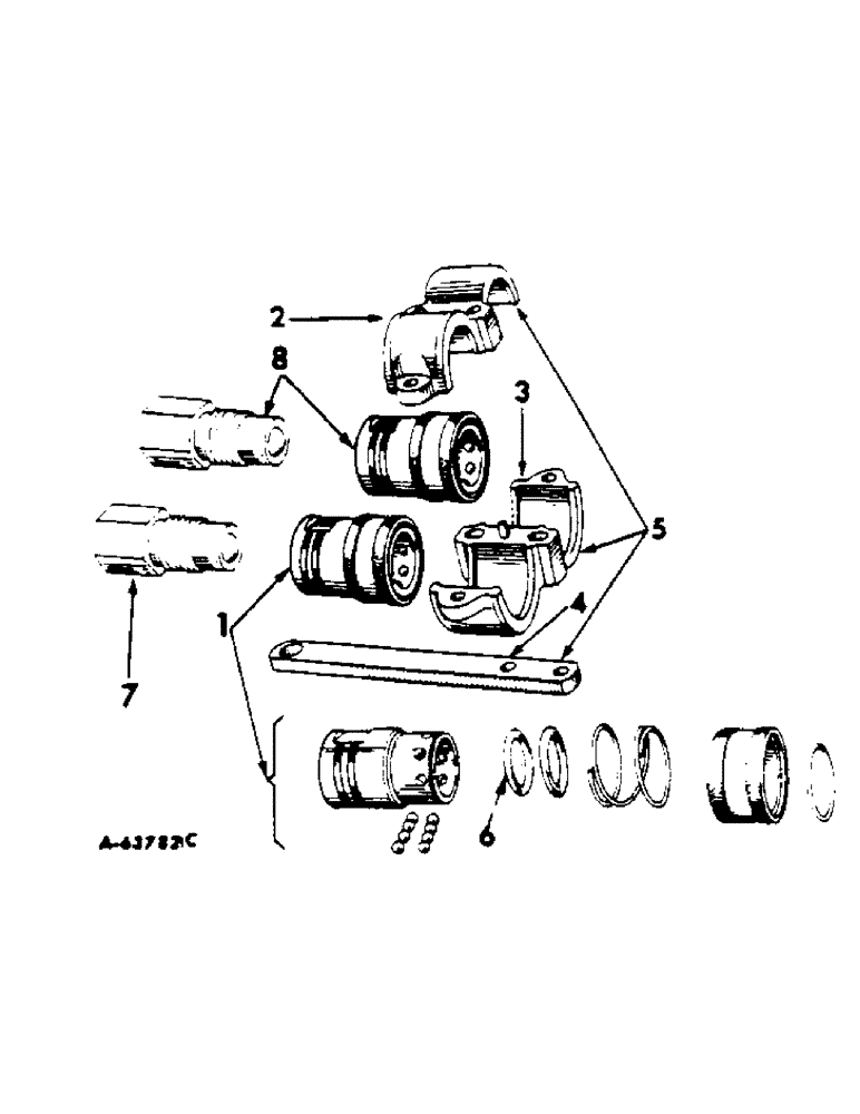 Схема запчастей Case IH 70 - (E-32) - BREAK-AWAY COUPLING, TRACTORS WITH 1/2 IN. PIPE THREAD HYDRAULIC OUTLETS 