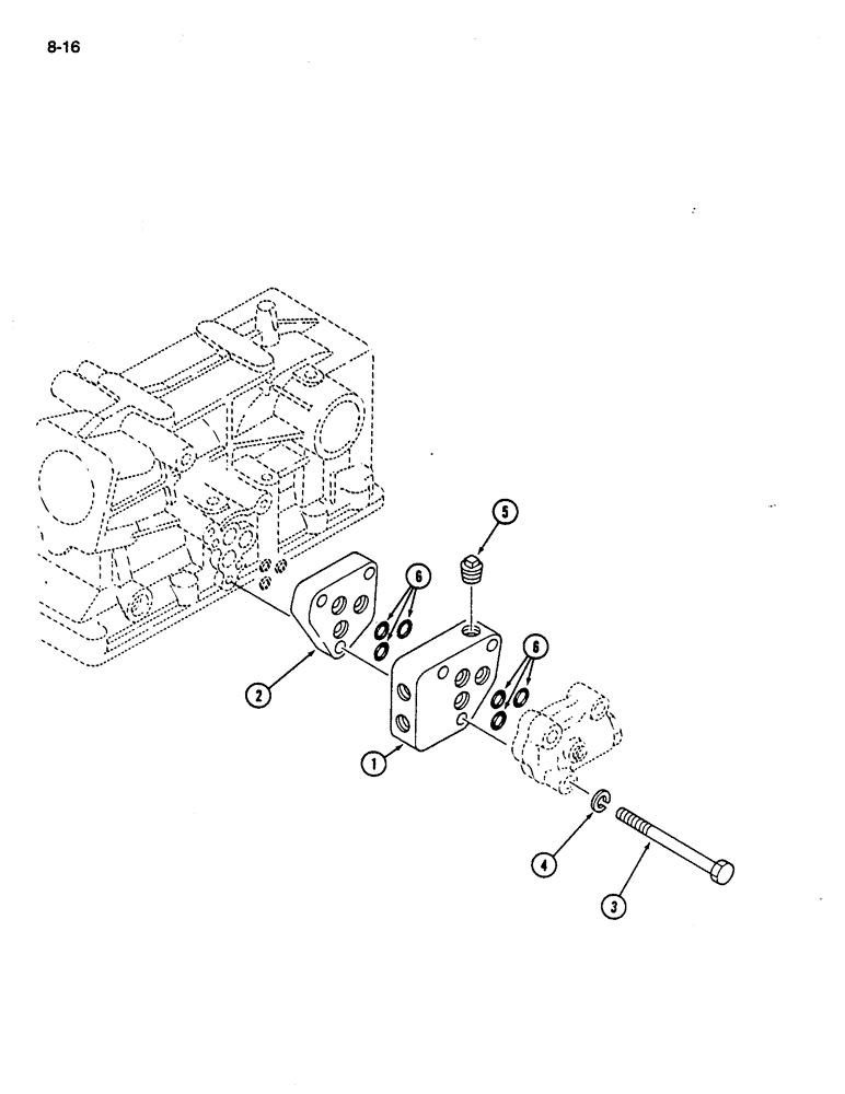 Схема запчастей Case IH 245 - (8-16) - HYDRAULIC ADAPTER KIT (08) - HYDRAULICS