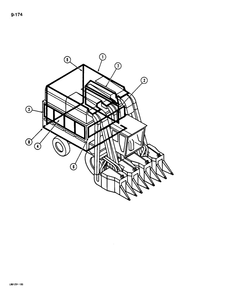 Схема запчастей Case IH 1822 - (9-174) - MAJOR BASKET ASSEMBLIES (16) - BASKET