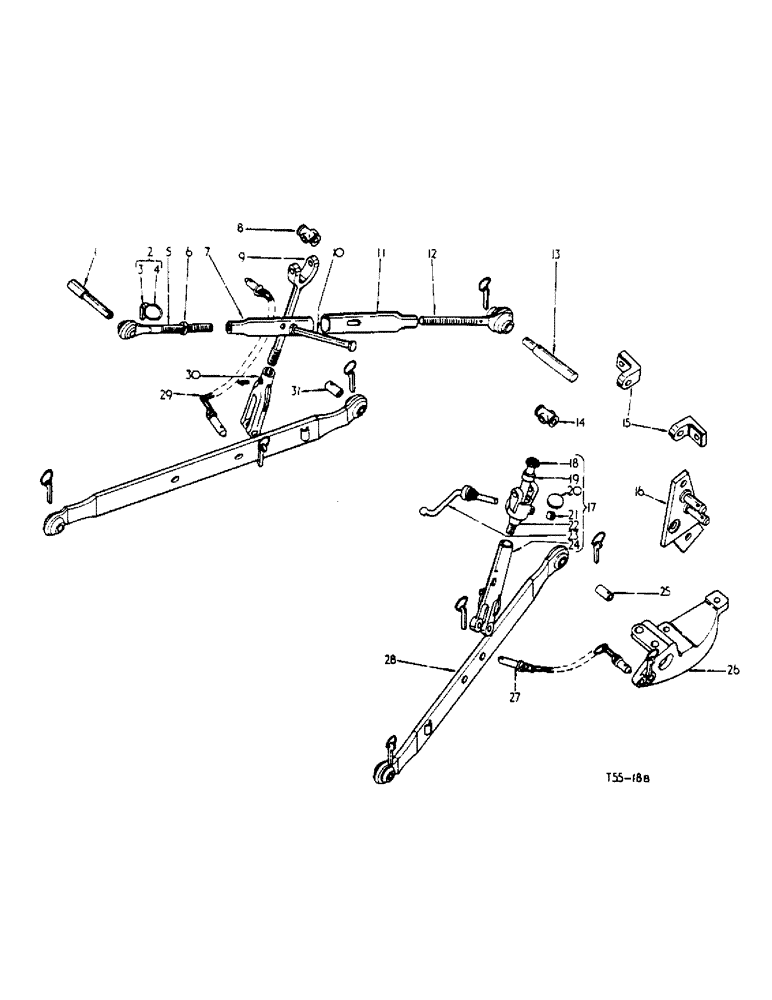 Схема запчастей Case IH 434 - (6-002) - THREE POINT LINKAGE ATTACHMENT - ATTACHMENTS (09) - CHASSIS