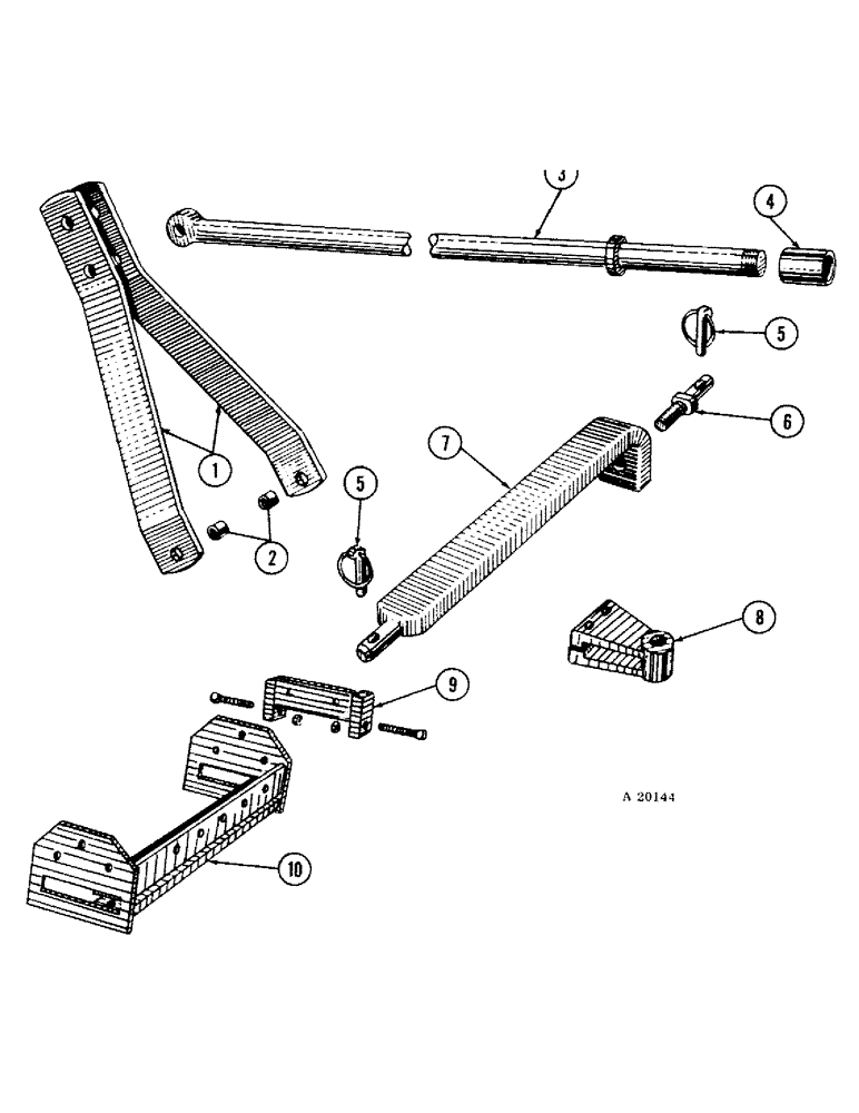 Схема запчастей Case IH MA - (04) - MAST AND DRAFT BAR FOR CATEGORY I AND EAGLE HITCH, MTA TWO BOTTOM, 14 AND 16 INCH 