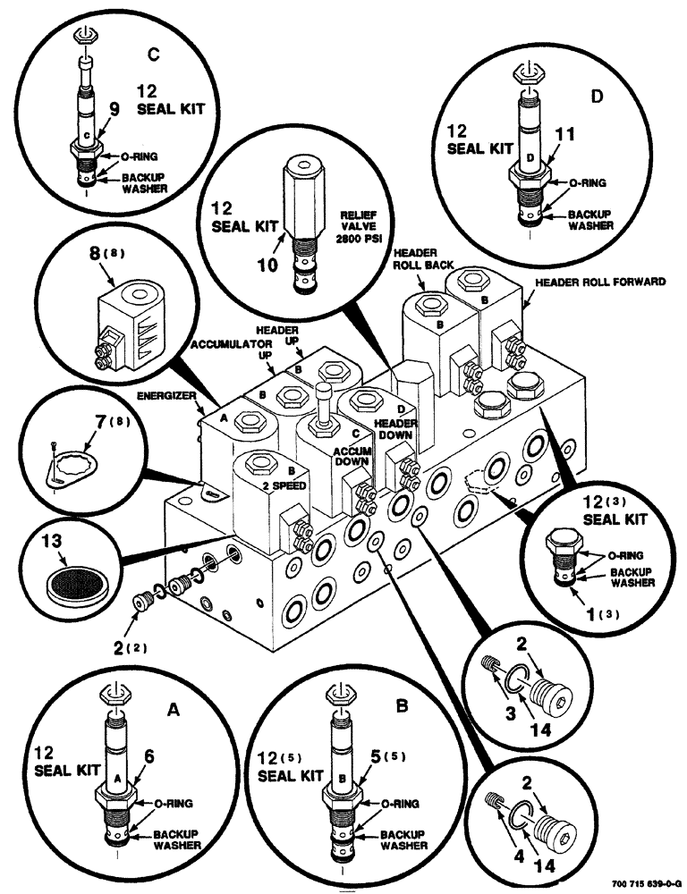 Схема запчастей Case IH 8860 - (08-50) - HYDRAULIC VALVE ASSEMBLY (2 SPEED GRAIN) (35) - HYDRAULIC SYSTEMS