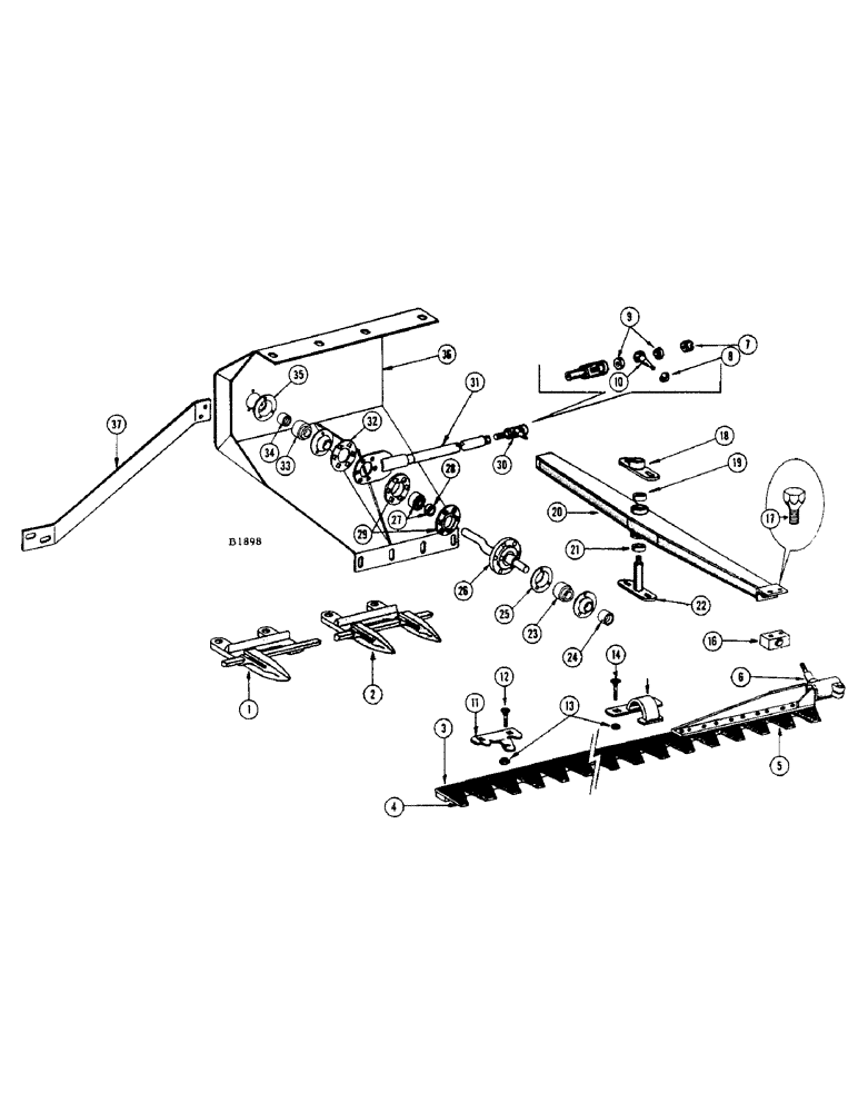 Схема запчастей Case IH 1050 - (54) - SICKLE AND SICKLE DRIVE 