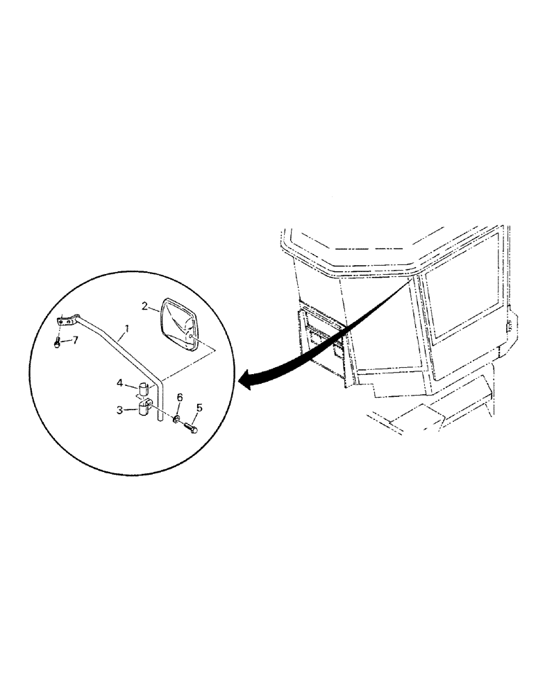 Схема запчастей Case IH KP-1400 - (01-05) - MIRROR AND MOUNTING (10) - CAB