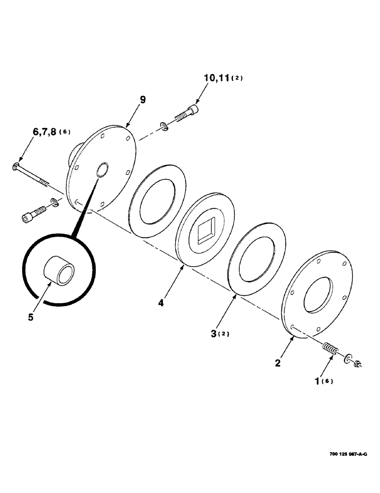 Схема запчастей Case IH 8455 - (2-10) - SLIP CLUTCH ASSEMBLY, (S.N. CFH0078501 THRU CFH0078655) Driveline