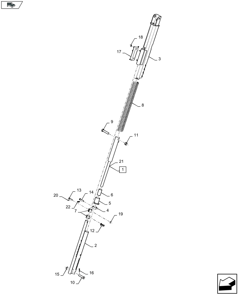 Схема запчастей Case IH LB424S - (35.560.010) - PICK-UP LIFTING SYSTEM (35) - HYDRAULIC SYSTEMS