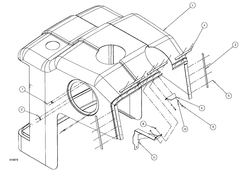 Схема запчастей Case IH SPX4260 - (137) - FRONT HOOD ASSEMBLY (90) - PLATFORM, CAB, BODYWORK AND DECALS