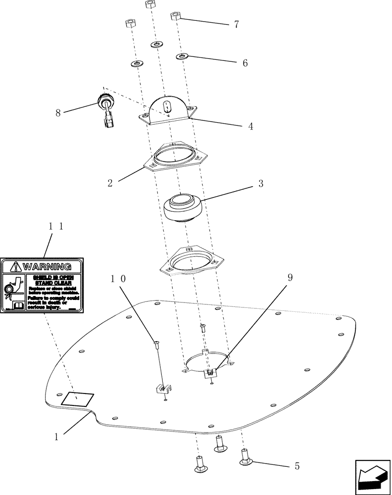 Схема запчастей Case IH 9010 - (66.101.13[02]) - BEARING PLATE - PRIOR TO 4/08 - 9010 (66) - THRESHING