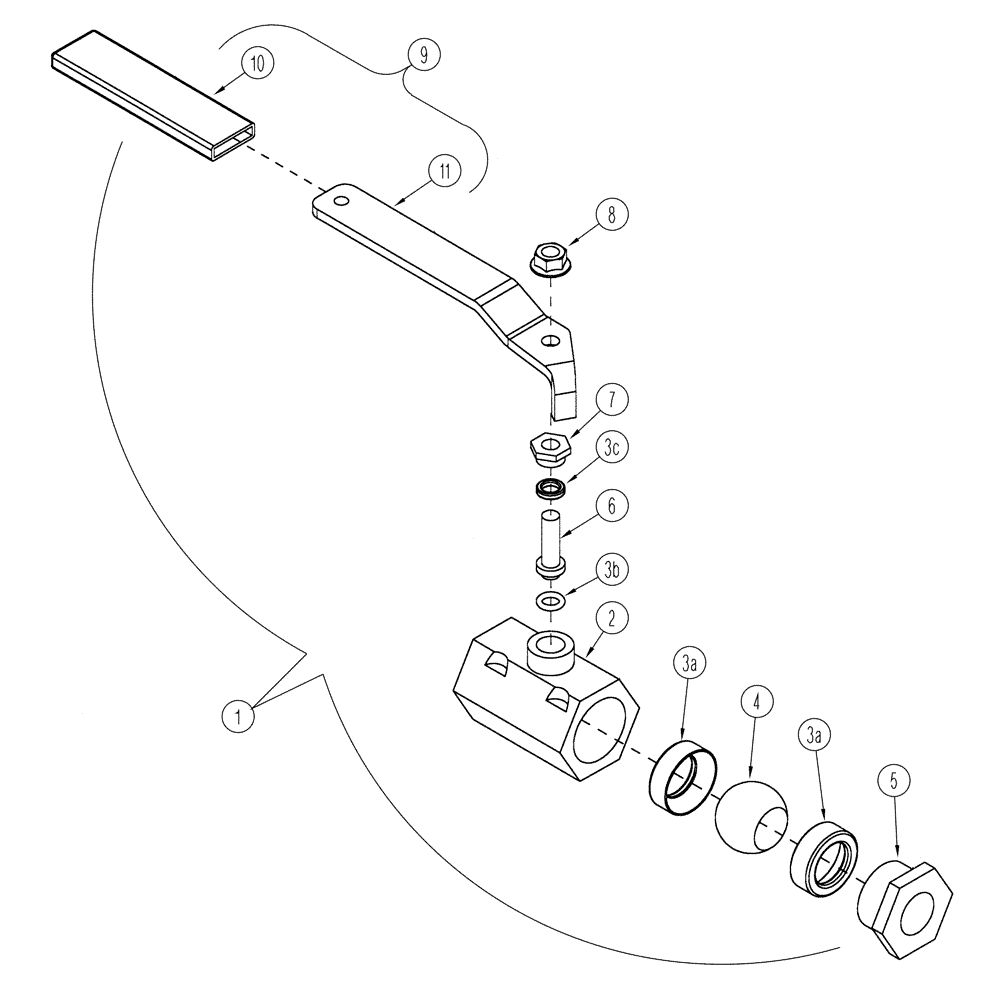 Схема запчастей Case IH SDX30 - (2.100.1) - WING LIFT HYDRAULIC BALL VALVE ASSEMBLY (07) - HYDRAULICS