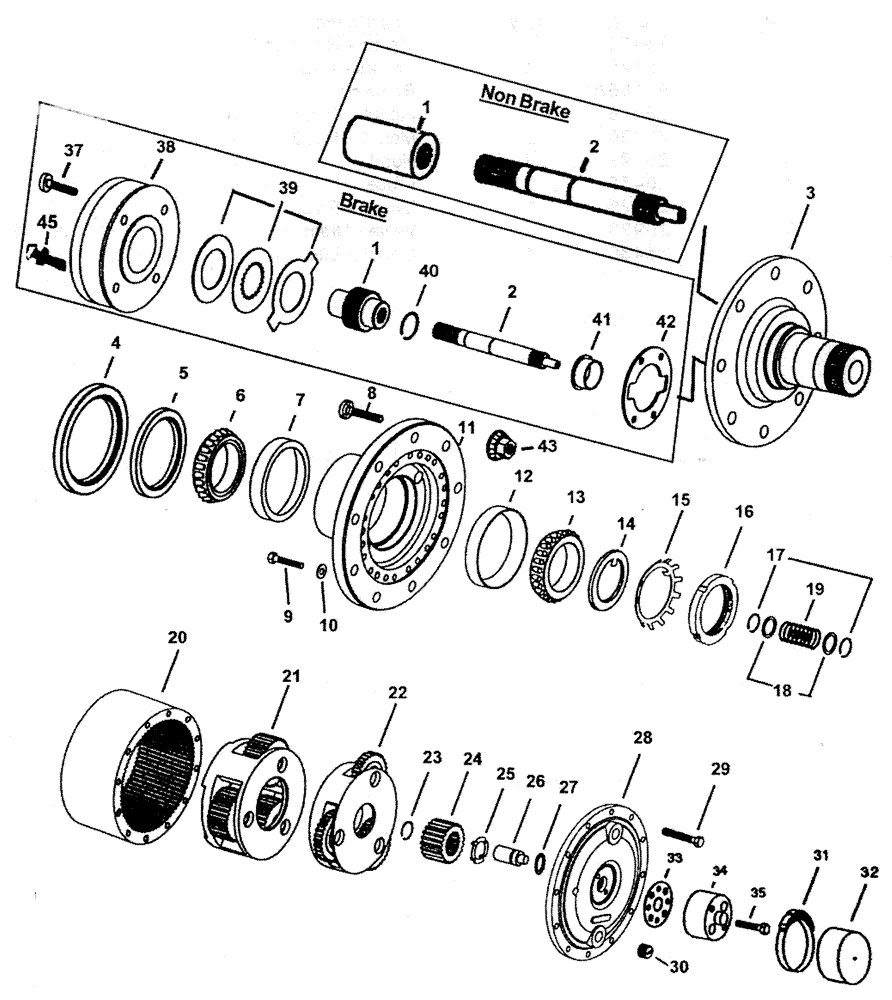 Схема запчастей Case IH TYLER - (04-003) - POWER WHEEL HUB (AUBURN) - MODEL 7 Hub, Wheel & Tires