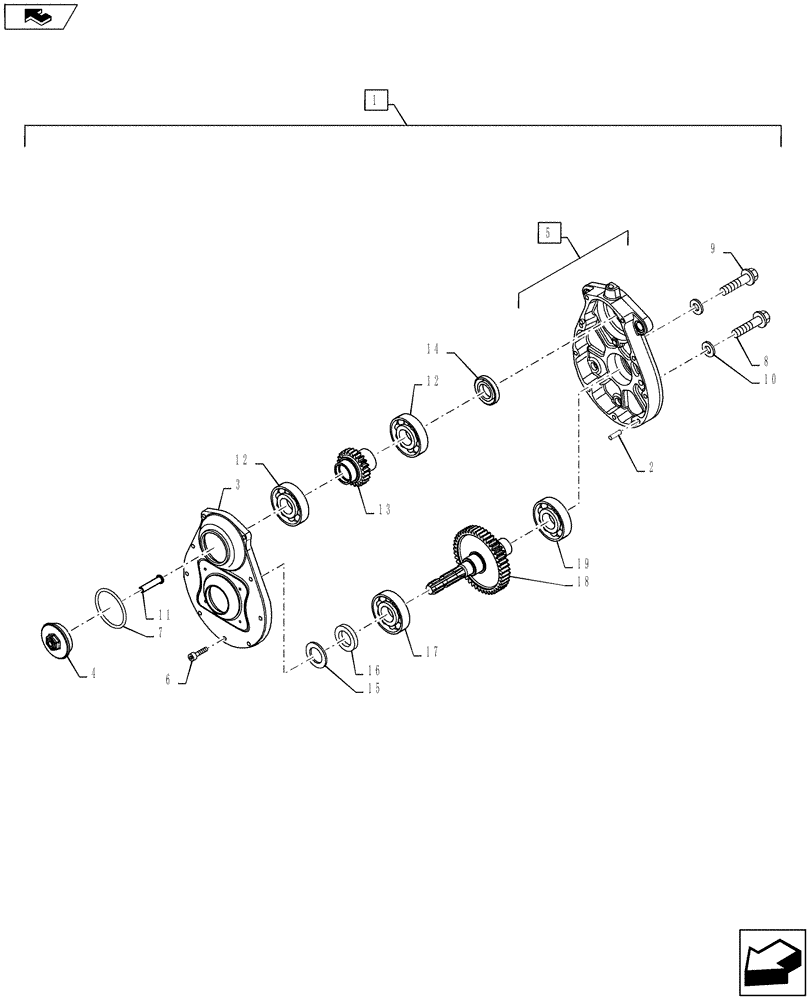 Схема запчастей Case IH PUMA 160 - (31.146.05) - VAR - 333648, 334648, 335648 - FRONT PTO ASSY - PTO COMPONENTS (31) - IMPLEMENT POWER TAKE OFF