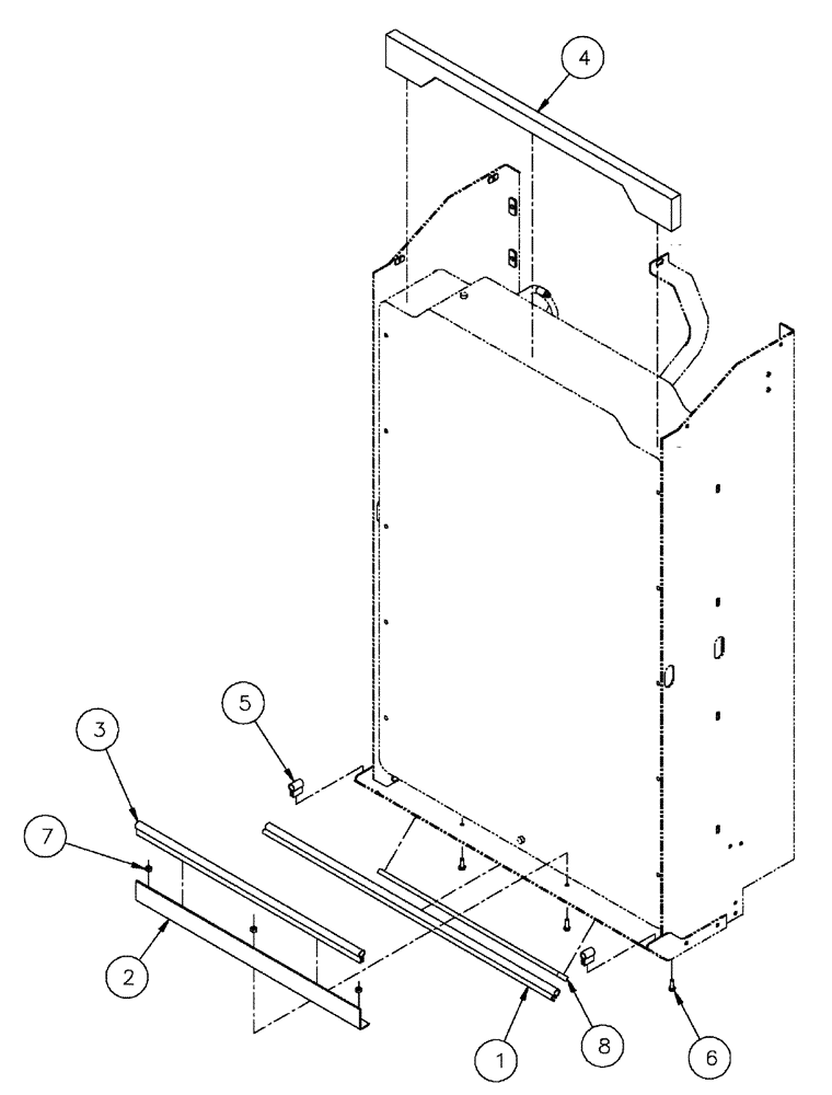 Схема запчастей Case IH SPX3200 - (03-046) - RADIATOR BAFFLE GROUP (01) - ENGINE