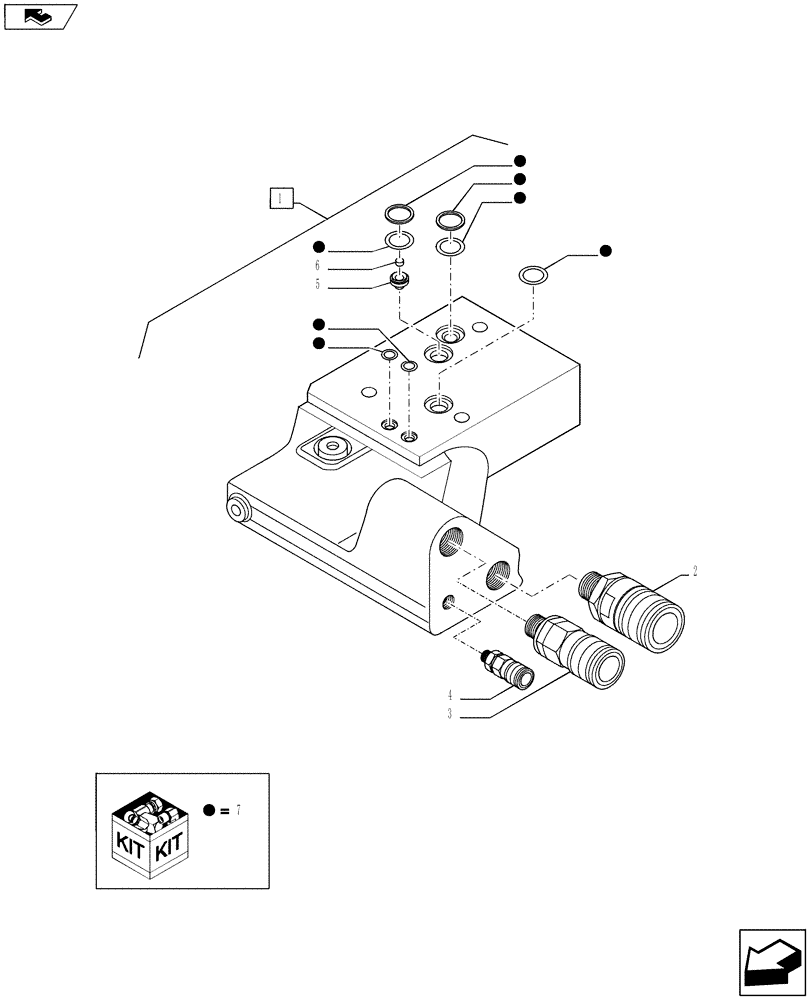 Схема запчастей Case IH PUMA 130 - (35.204.24) - VALVE SECTION - POWER BEYOND (35) - HYDRAULIC SYSTEMS