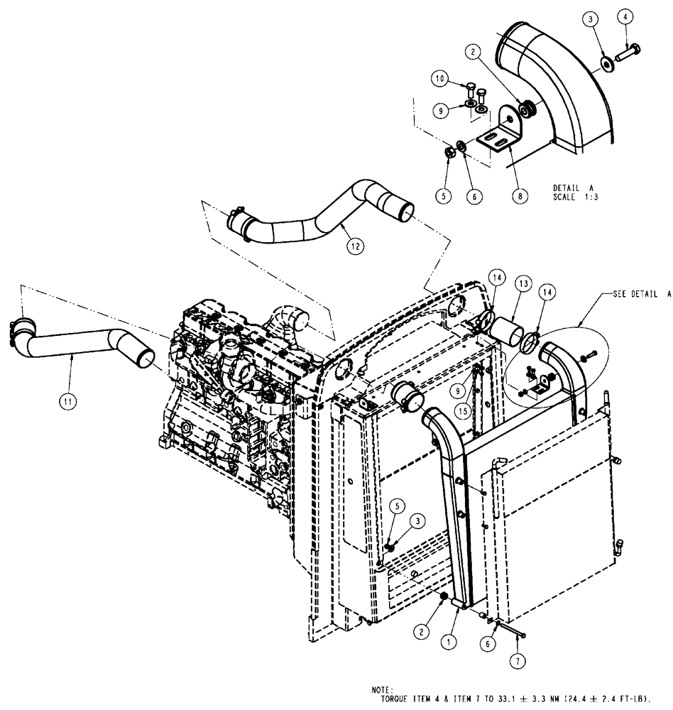 Схема запчастей Case IH FLX4510 - (02-013) - CHARGE AIR GROUP (01) - ENGINE