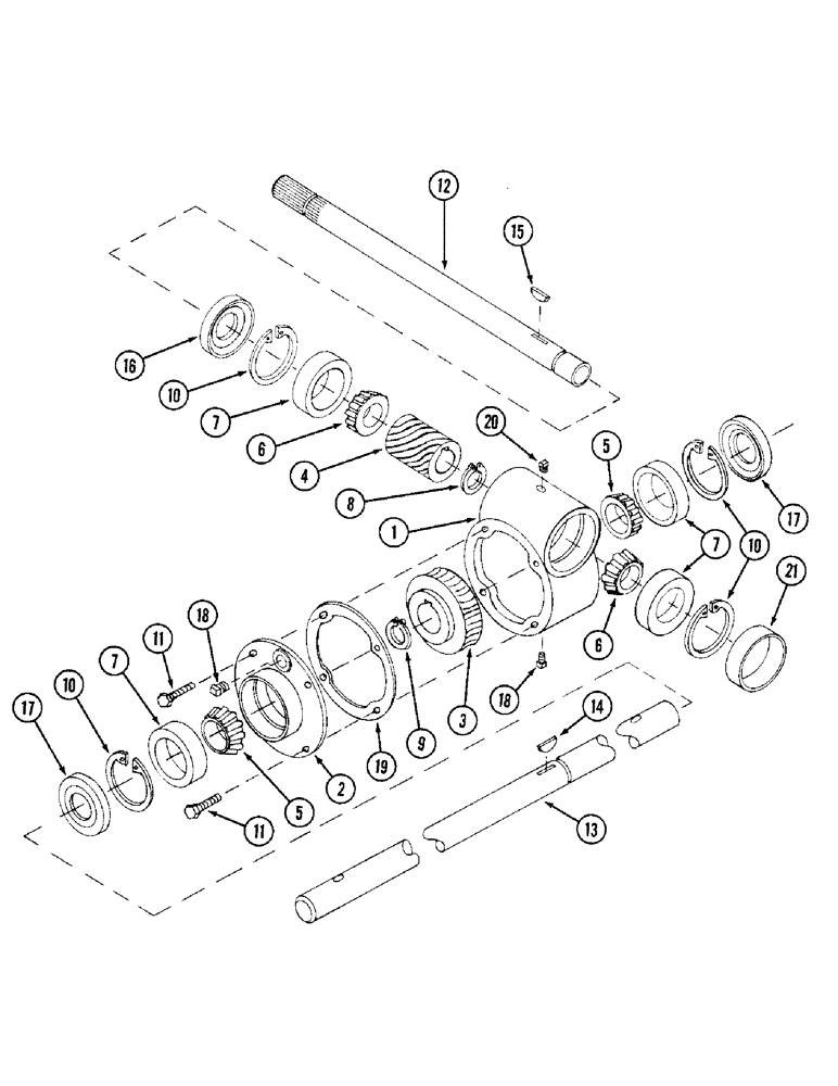 Схема запчастей Case IH 56FTS - (40) - DRIVE GEARBOX 