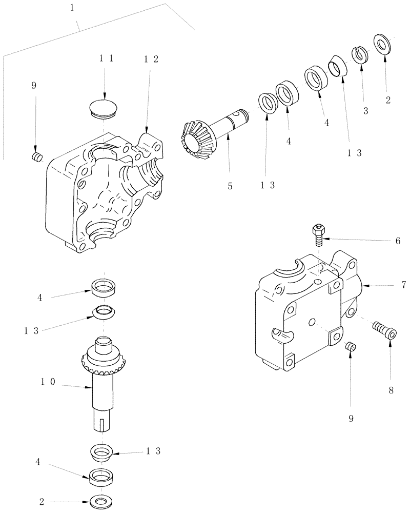 Схема запчастей Case IH 914A - (14) - GEARBOX COMPONENTS 