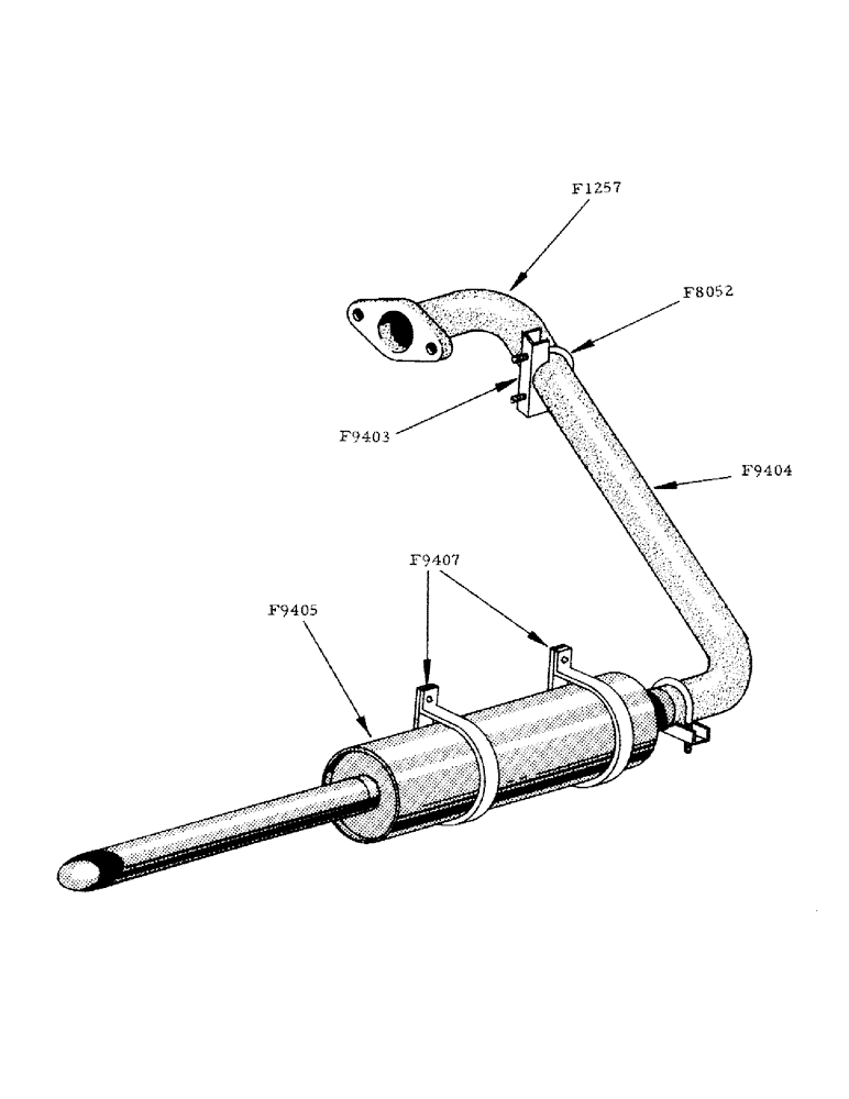 Схема запчастей Case IH 800 - (199) - MUFFLER AND EXHAUST PIPE (10) - ENGINE