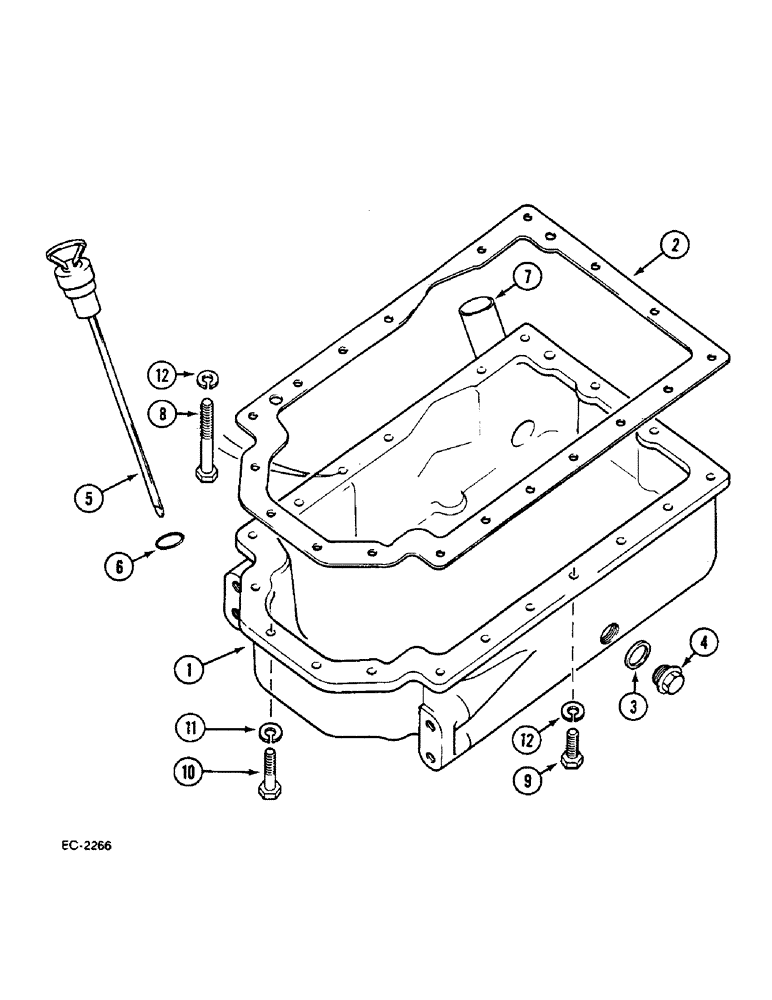 Схема запчастей Case IH 633 - (2-82) - OIL PAN (02) - ENGINE