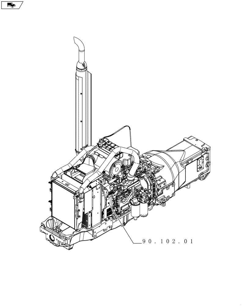 Схема запчастей Case IH PUMA 160 - (90.000.00[01]) - PICTORIAL INDEX - PLATFORM, CAB, BODYWORK AND DECALS (90) - PLATFORM, CAB, BODYWORK AND DECALS