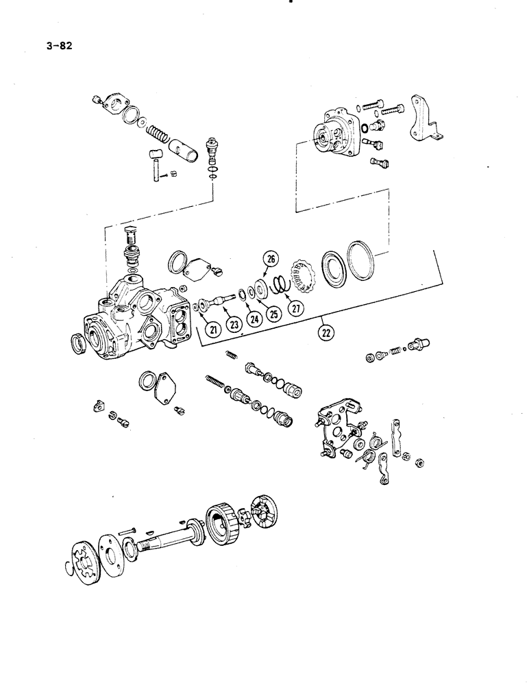 Схема запчастей Case IH 485 - (3-082) - FUEL INJECTION PUMP, VA, BOSCH INJECTION C.R. PUMP (CONTD) (03) - FUEL SYSTEM