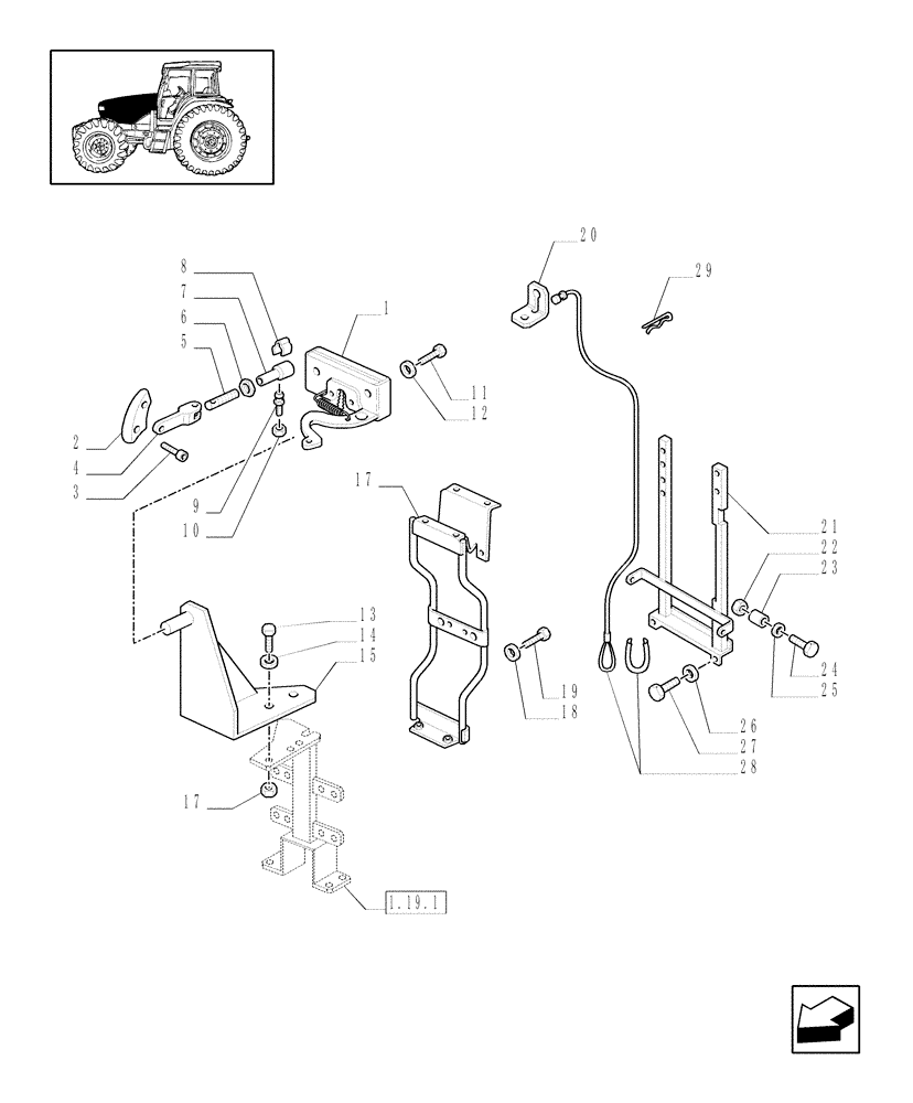 Схема запчастей Case IH JX80U - (1.83.0[03]) - HOODS - LOCK AND SUPPORTS (08) - SHEET METAL