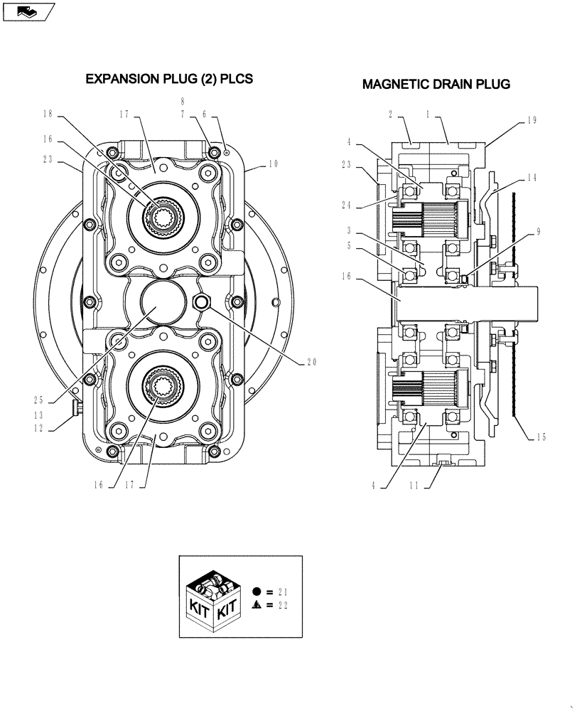 Схема запчастей Case IH 3330 - (29.100.07) - DRIVE-2 PUMP, 1.40 UP (29) - HYDROSTATIC DRIVE