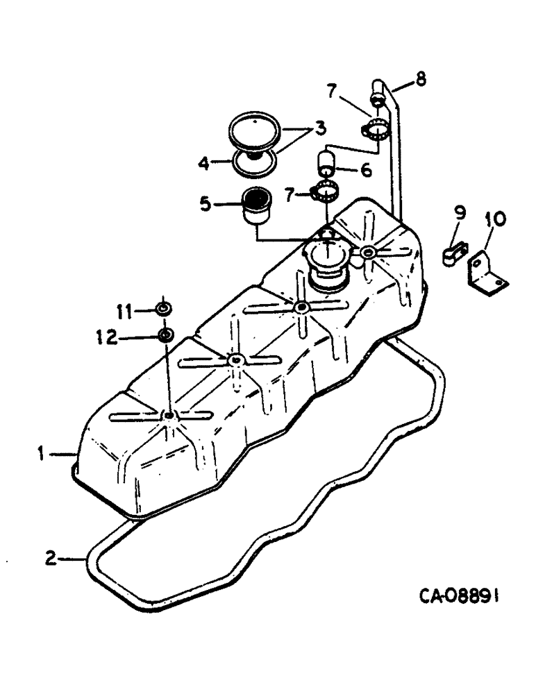 Схема запчастей Case IH HYDRO 84 - (12-34) - POWER, VALVE HOUSING COVER, TRACTORS WITH VALVE COVER BREATHER Power