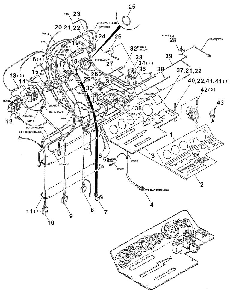 Схема запчастей Case IH 8840 - (04-016) - CONTROL PANEL ASSEMBLY (S.N. CFH0031466 AND LATER) (55) - ELECTRICAL SYSTEMS