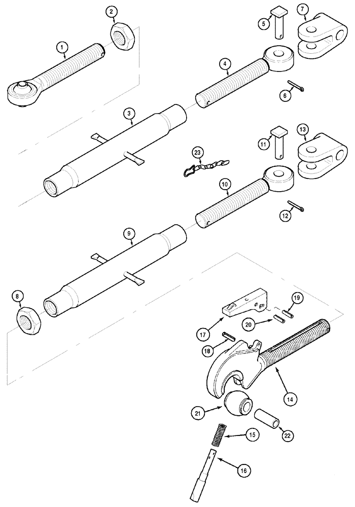 Схема запчастей Case IH CX50 - (09-59) - LINK UPPER (09) - CHASSIS/ATTACHMENTS