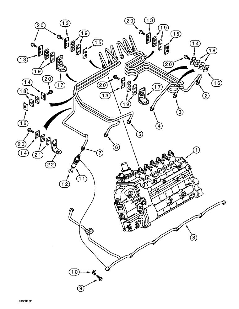 Схема запчастей Case IH 6591TA - (3-02) - FUEL INJECTION SYSTEM, 6T-590 EMISSIONS CERTIFIED ENGINE 