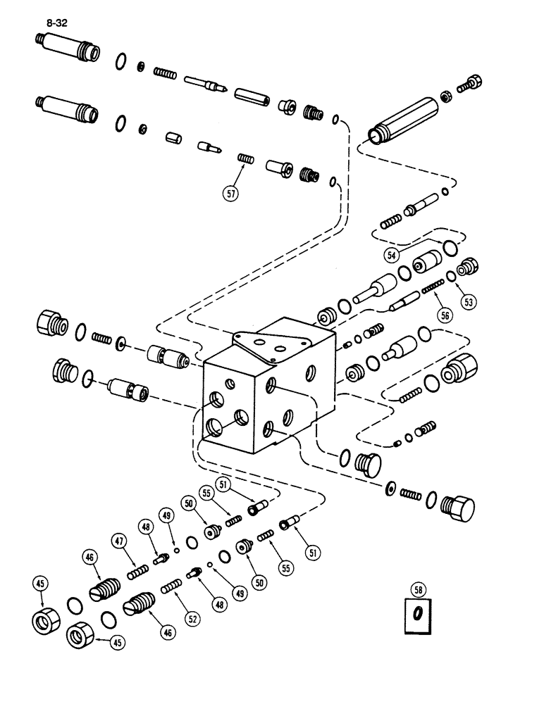 Схема запчастей Case IH 1620 - (8-032) - HEADER VALVE ASSEMBLY (CONTD) (07) - HYDRAULICS