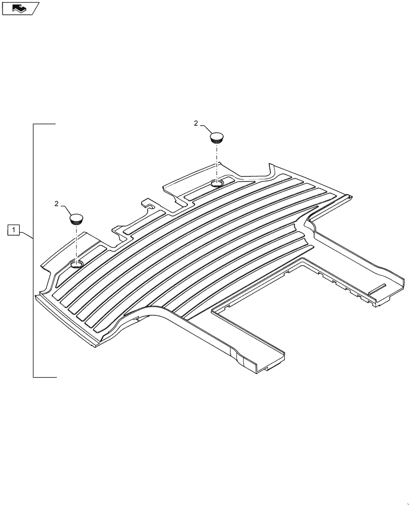 Схема запчастей Case IH 3230 - (90.116.03) - MAT ASSEMBLY, FLOOR WITH PLUGS (90) - PLATFORM, CAB, BODYWORK AND DECALS