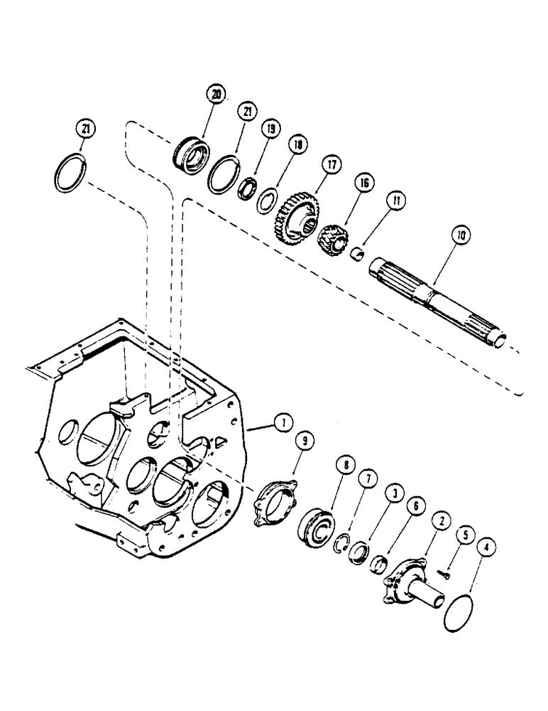 Схема запчастей Case IH 1175 - (104) - RANGE SHAFT AND GEARS (06) - POWER TRAIN