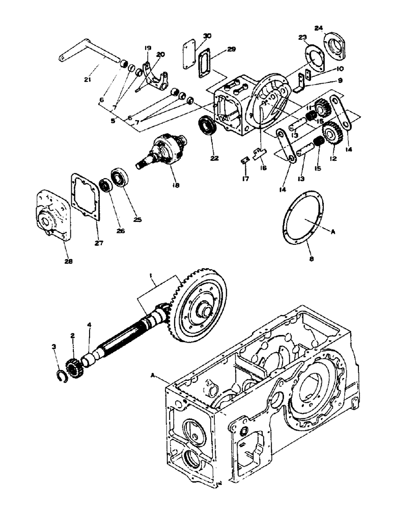 Схема запчастей Case IH 2500 - (07-108) - FRONT DRIVE P.T.O.,  - 4 WHEEL DRIVE - (04) - Drive Train