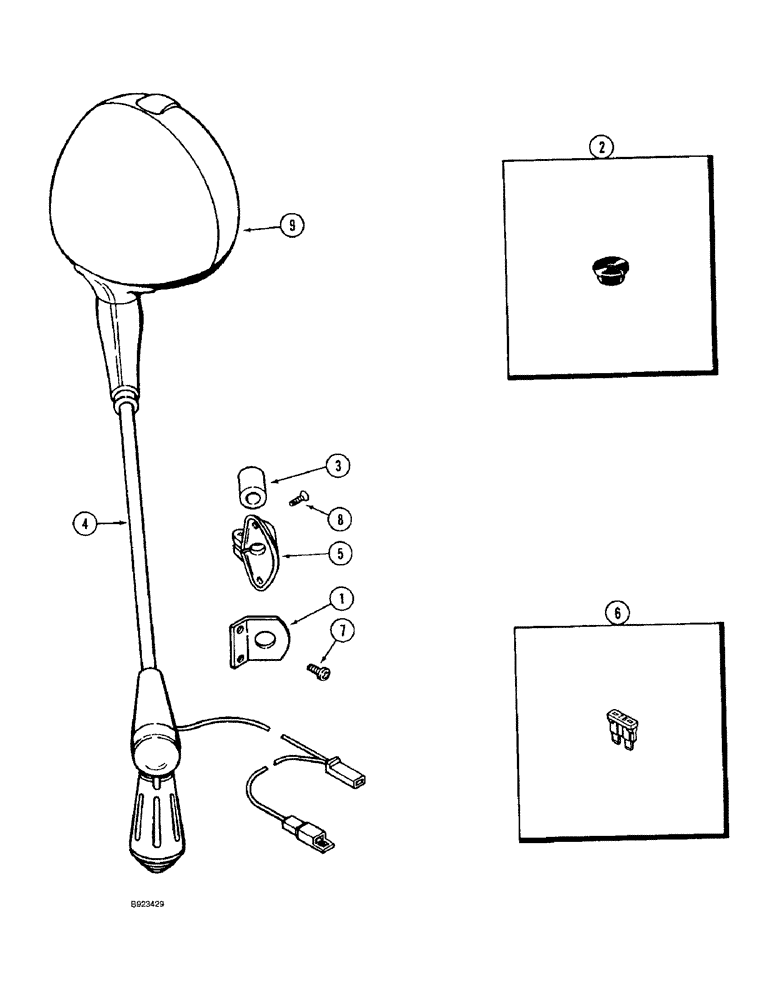 Схема запчастей Case IH 1644 - (4-28) - CAB SPOTLAMP (06) - ELECTRICAL