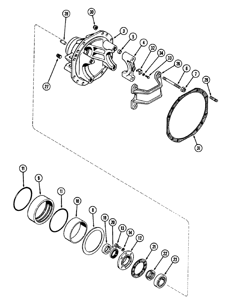 Схема запчастей Case IH 2090 - (5-192) - FRONT AXLE DIFFERENTIAL, MFD TRACTORS (CONTD) (05) - STEERING