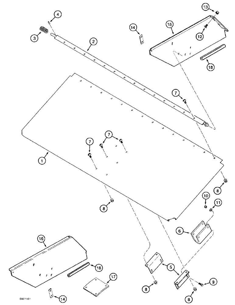 Схема запчастей Case IH 1688 - (5-18) - STEERING AXLE SHIELD (04) - STEERING