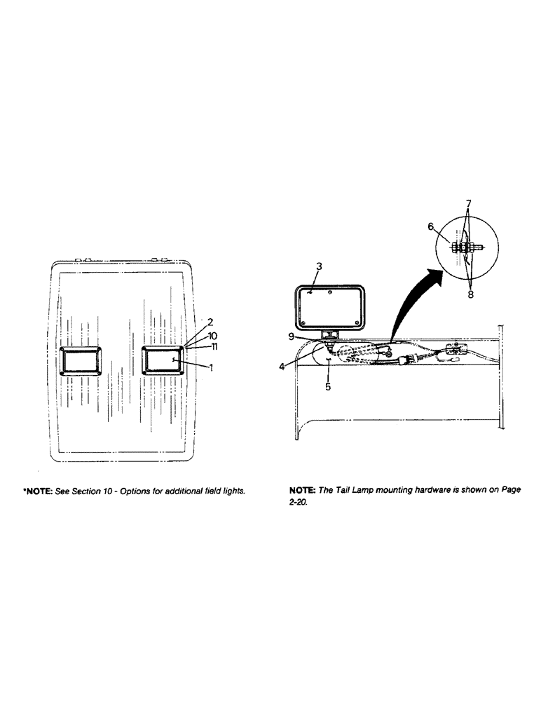 Схема запчастей Case IH 9110 - (02-19) - CHASSIS LIGHTS (06) - ELECTRICAL