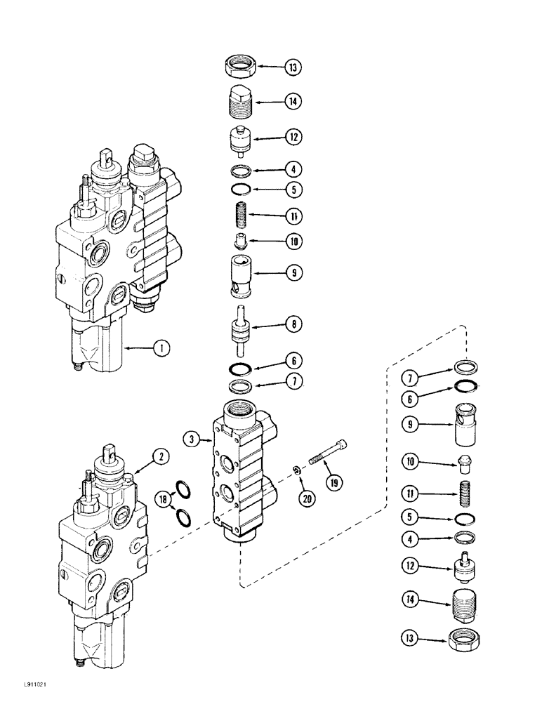 Схема запчастей Case IH 9380 QUADTRAC - (8-066) - LOAD CHECK REMOTE CONTROL VALVE ASSEMBLY, IF EQUIPPED (08) - HYDRAULICS